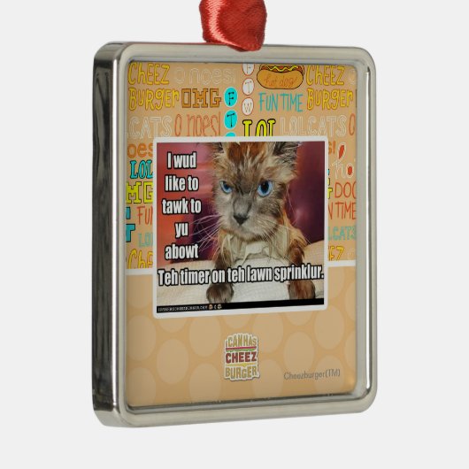 Rasen Sprinklur Timer Silbernes Ornament (Rechts)