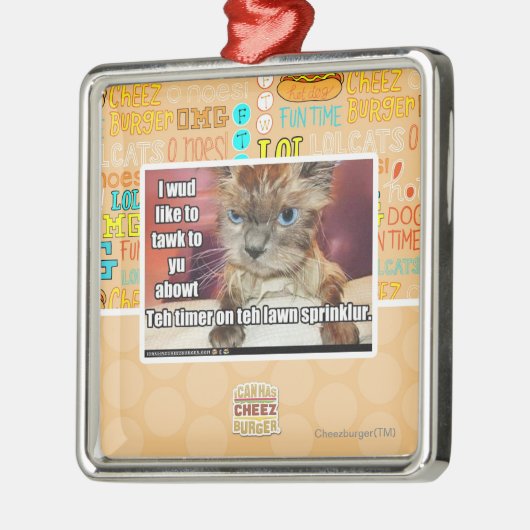 Rasen Sprinklur Timer Silbernes Ornament (Links)