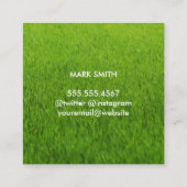 Rasen | Styliertes Tree-Logo Quadratische Visitenkarte (Rückseite)