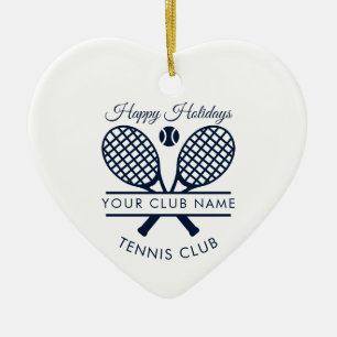Rasen Tennis Club Schrift Frohe Feiertage Weihnach Keramik Ornament