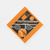 Rasen Tennis Player Grafik Napkin Serviette (Ecke)