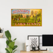 Rasen-Tennis Poster (Heimbüro)