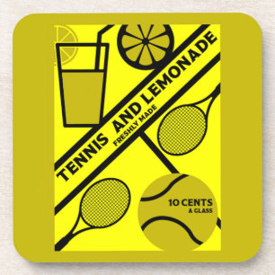 Rasen-Tennis-Spieler Grafik-Kunst Getränkeuntersetzer