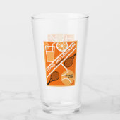 Rasen-Tennis-Spieler Grafik-Kunst Glas (Rückseite)