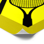 Rasen-Tennis-Spieler Grafik-Kunst Poster (Ecke)