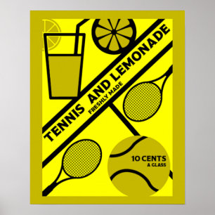 Rasen-Tennis-Spieler Grafik-Kunst Poster