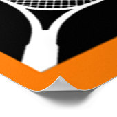 Rasen-Tennis-Spieler Grafik-Kunst Poster (Ecke)