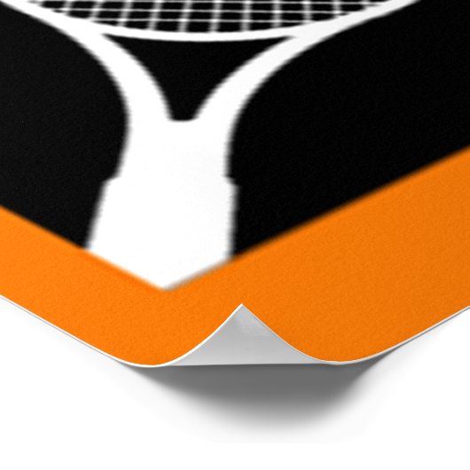 Rasen-Tennis-Spieler Grafik-Kunst Poster (Ecke)