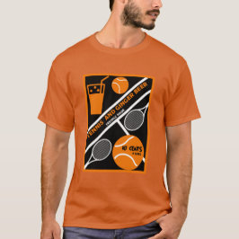 Rasen-Tennis-Spieler Grafik-Kunst T-Shirt