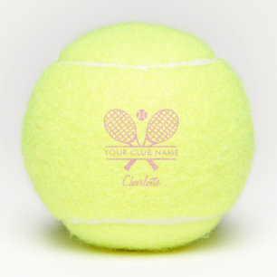Rasen Tennis Spieler Pink Schrift Personalized Tennisbälle