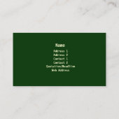 Rasen u. Landschaftsgestaltungs-Visitenkarte Visitenkarte (Rückseite)