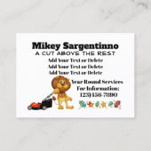 Rasen und Landschaft Visitenkarte (Rückseite)