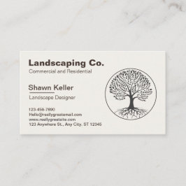 Rasen- und Landschaftsbild-Creme/braune Visitenkar Visitenkarte