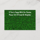 Rasen- und Landschaftskarten - zwei Seiten Visitenkarte (Rückseite)