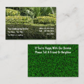 Rasen- und Landschaftskarten - zwei Seiten Visitenkarte (Vorne/Hinten)