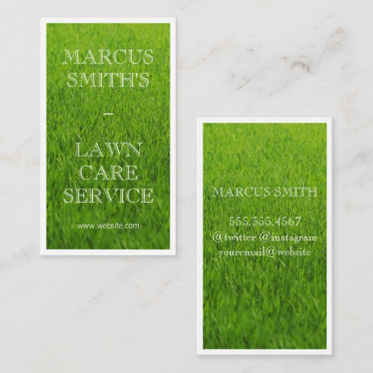 Rasen Visitenkarte (Vorne/Hinten)