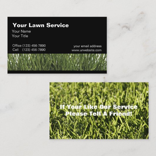 Rasen-Visitenkarten Visitenkarte (Vorne/Hinten)