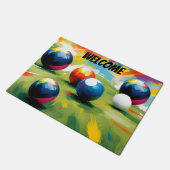 Rasenbogenfarbenpflash, Fußmatte (Schrägansicht)