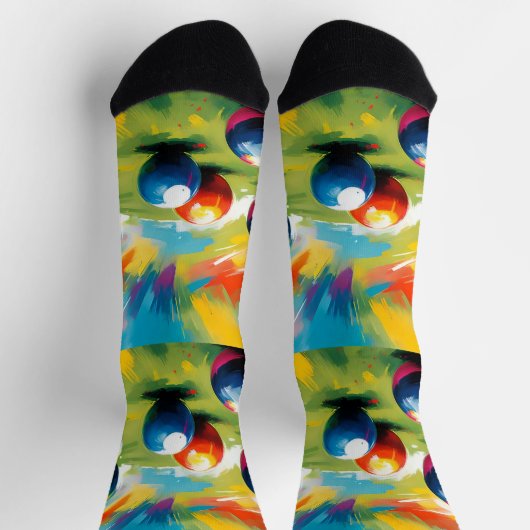 Rasenbogenfarbenpflash, Socken (Oben)