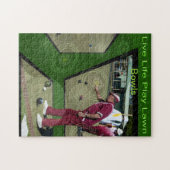 Rasenbowler, die Laichbowle spielen, Puzzle (Horizontal)