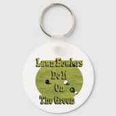 Rasenbowler machen das auf dem grünen, sonnigen Sc Schlüsselanhänger (Vorderseite)