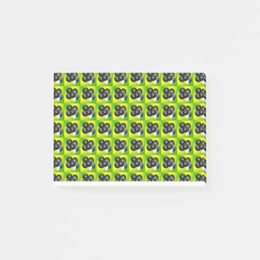 Rasenbowls auf Limon. Post-it Klebezettel (Vorderseite)