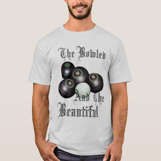 Rasenbowls bowled and beautiful, T-Shirt (Vorderseite)