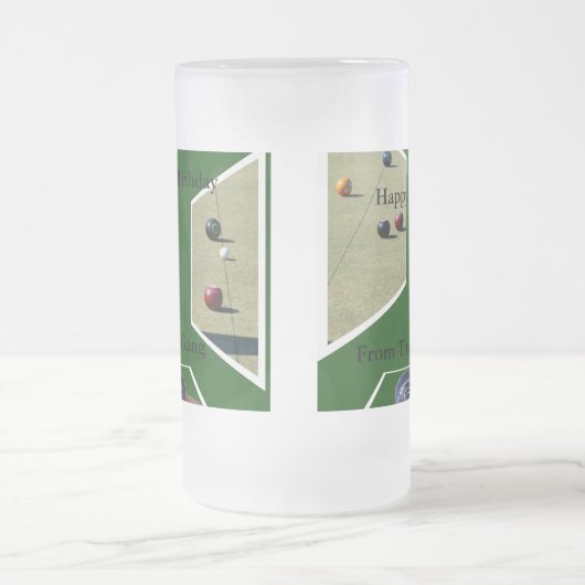 Rasenbowls Dimensional Art, Mattglas Bierglas (Mittel)