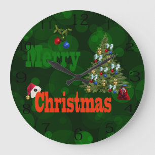 Rasenbowls, Weihnachtswall-Uhr Große Wanduhr