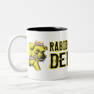 Rasende gelber Hundedemokrat-Tasse Zweifarbige Tasse