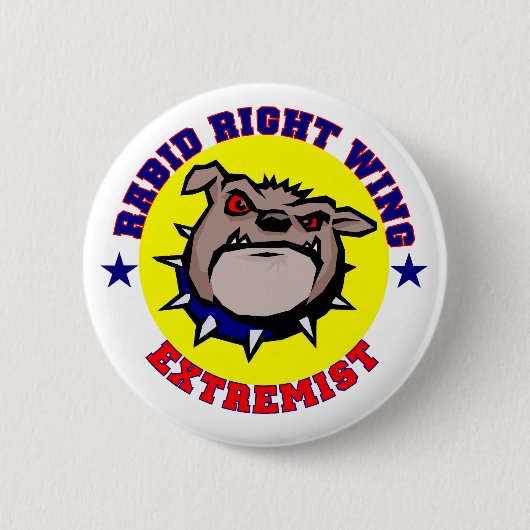 Rasender Rechte-Extremist-Knopf Button (Vorderseite)