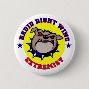 Rasender Rechte-Extremist-Knopf Button