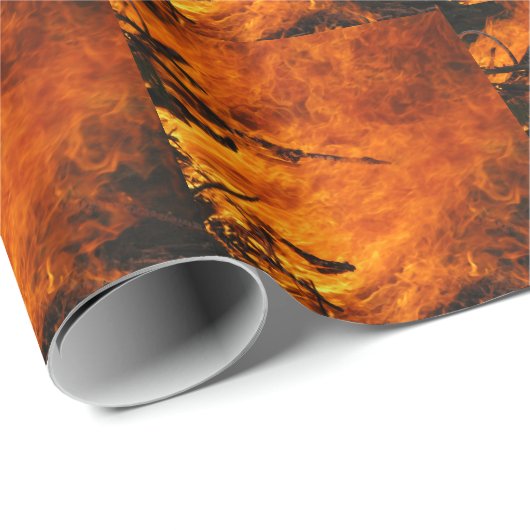 Rasendes Feuer Geschenkpapier (Rolleneckpunkt)