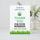 Rasendienst Dankeskarte (Stehend Vorderseite)