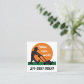 Rasendienst Quadratische Visitenkarte (Stehend Vorderseite)