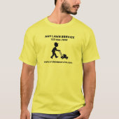 Rasendienstbetrieb gelb T-Shirt (Vorderseite)