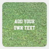 Rasenfläche nach Maß Quadratischer Aufkleber (Vorderseite)