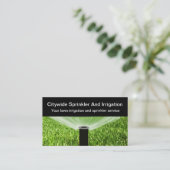 Rasenfläche und Bewässerung Visitenkarte (Stehend Vorderseite)