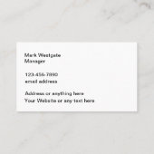 Rasenfläche und Bewässerung Visitenkarte (Rückseite)