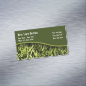 Rasenfläche und Landschaftsgestaltung Magnetische Visitenkarte (Beispiel)