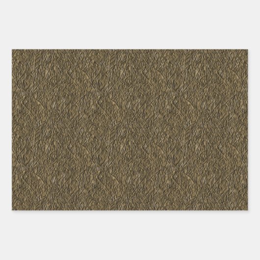 Rasenflächen in braunem Naturkunstmuster Geschenkpapier Set (Vorderseite 2)