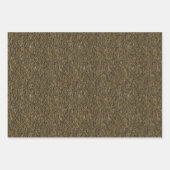 Rasenflächen in braunem Naturkunstmuster Geschenkpapier Set (Vorderseite)