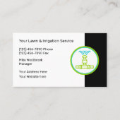 Rasenflächen und Bewässerungsdienste Visitenkarte (Vorderseite)