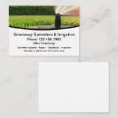 Rasenflächen und BewässerungsVisitenkarten Visitenkarte (Vorne/Hinten)