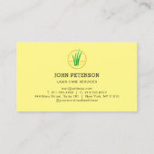 Rasengärtnerei Gras Schneiden Dienstleistungen Gel Visitenkarte (Rückseite)