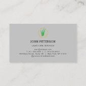 Rasengärtnerei Grasschneiden Grau Visitenkarte (Rückseite)