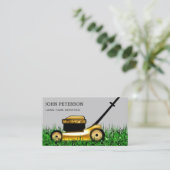 Rasengärtnerei Grasschneiden Grau Visitenkarte (Stehend Vorderseite)