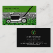 Rasengärtnerei Grasschneiden Silber Visitenkarte (Vorne/Hinten)