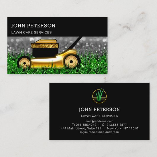 Rasengärtnerei Grassschneiden Landscap Visitenkarte (Vorne/Hinten)