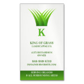 Rasengras-Logo Magnetische Visitenkarte (Vorderseite Vertikal)